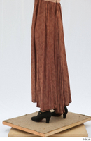  Photos Woman in Historical formal dress 2 brown dress formal historical clothing leg lower body 0004.jpg